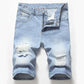 👖 ¡OFERTA LIMITADA 50% OFF! 💥 Shorts Vaqueros Vintage Desgastados – Corte Recto Slim, Herrajes Duraderos, Estilo Urbano ✨