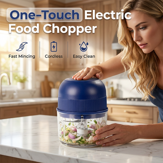 🥳 Mini Picadora Eléctrica de Ajo con Recipiente & 💕Procesador de Alimentos💕