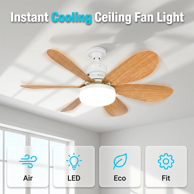 Ventilador de techo con luz inteligente 2 en 1