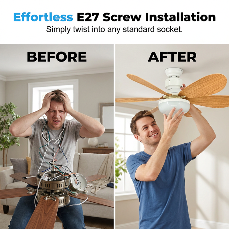Ventilador de techo con luz inteligente 2 en 1