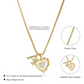 ⏳Oferta por Tiempo Limitado⏰Collar de Cadena con Letras en Micro Pavé y Colgante de Corazón – Inicial, Acero Titanio, Ajustable ✨