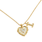 ⏳Oferta por Tiempo Limitado⏰Collar de Cadena con Letras en Micro Pavé y Colgante de Corazón – Inicial, Acero Titanio, Ajustable ✨