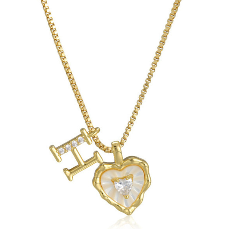 ⏳Oferta por Tiempo Limitado⏰Collar de Cadena con Letras en Micro Pavé y Colgante de Corazón – Inicial, Acero Titanio, Ajustable ✨