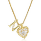 ⏳Oferta por Tiempo Limitado⏰Collar de Cadena con Letras en Micro Pavé y Colgante de Corazón – Inicial, Acero Titanio, Ajustable ✨