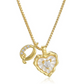 ⏳Oferta por Tiempo Limitado⏰Collar de Cadena con Letras en Micro Pavé y Colgante de Corazón – Inicial, Acero Titanio, Ajustable ✨