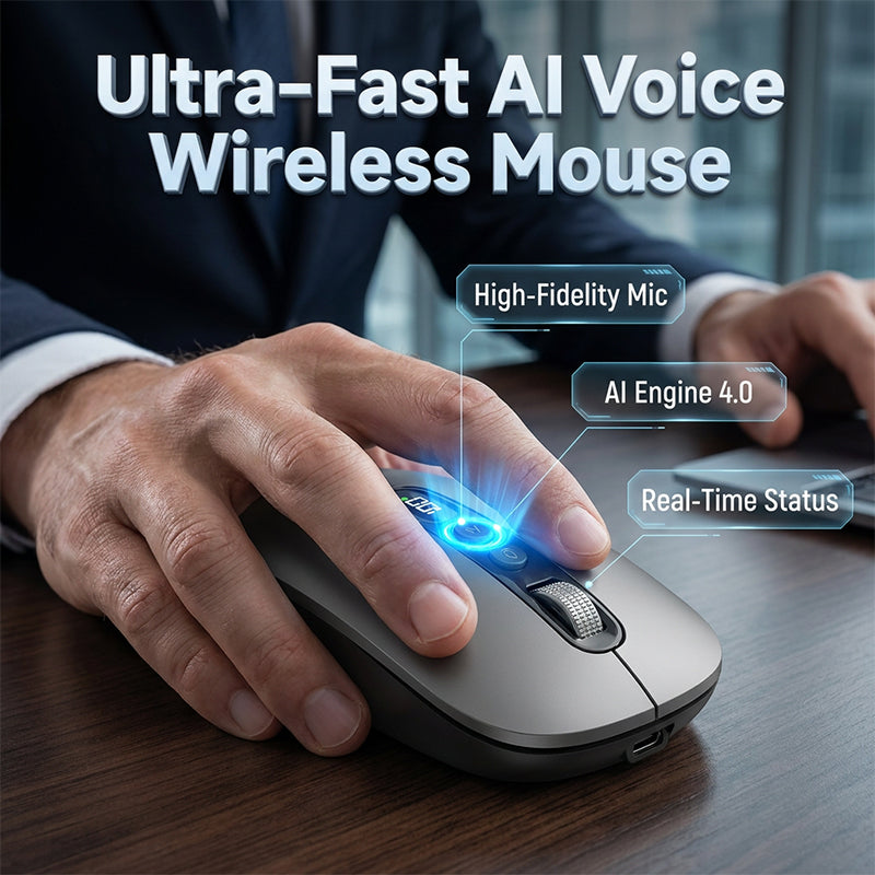 ⏳¡50% DE DESCUENTO por tiempo limitado!⏰Ratón Inalámbrico Inteligente con Control por Voz IA🖱️💬