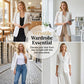 Blazer de Encaje Blanco – Corte Ajustado, Manga 3/4, Transición Elegante