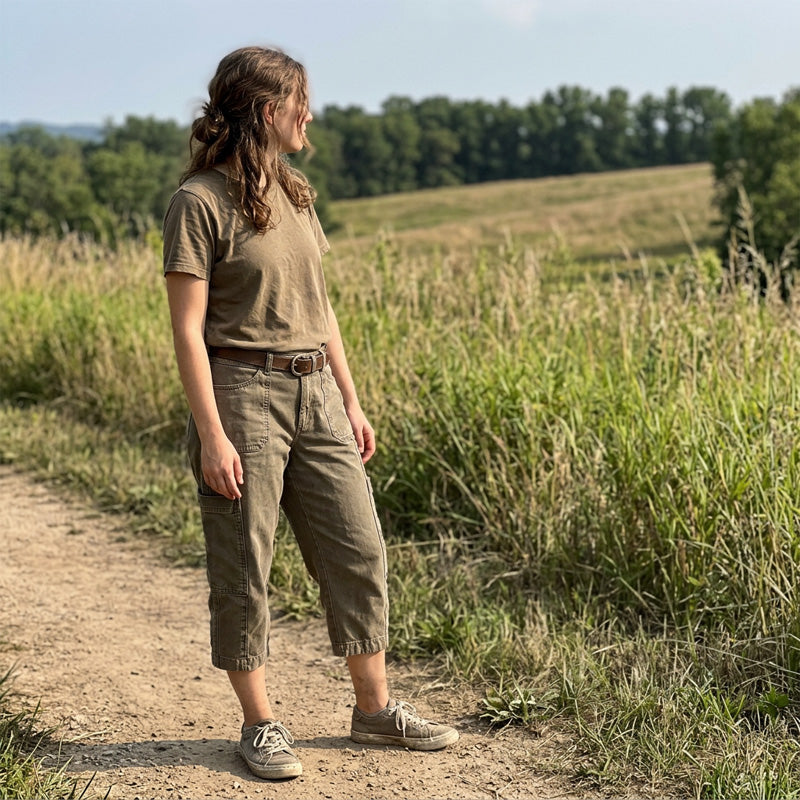 👖 ¡AHORA CON UN 50 % DE DESCUENTO! 🌿 Pantalones capri cargo informales de corte holgado para mujer: amplios bolsillos funcionales, tejido transpirable y corte holgado. Comodidad para el día a día, perfectos para el buen tiempo. ✨