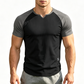 Camiseta Deportiva para Hombre de Manga Raglán con Muesca en V