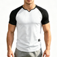 Camiseta Deportiva para Hombre de Manga Raglán con Muesca en V