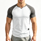 Camiseta Deportiva para Hombre de Manga Raglán con Muesca en V