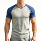 Camiseta Deportiva para Hombre de Manga Raglán con Muesca en V