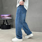 Pantalones de corte suelto y pierna recta para hombre con bolsillos clásicos