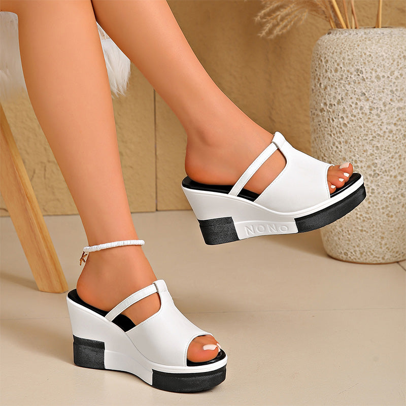 Sandalias Elegantes de Plataforma con Cuña para Mujer