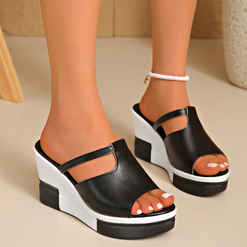 Sandalias Elegantes de Plataforma con Cuña para Mujer