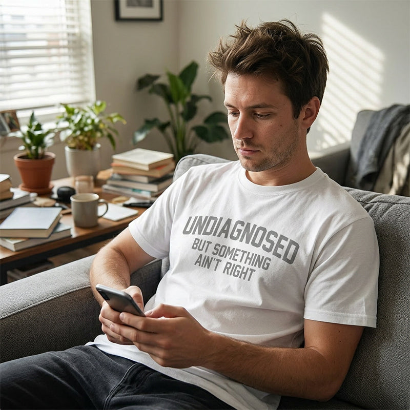 Funny Undiagnosed Slogan Printed T-Shirt