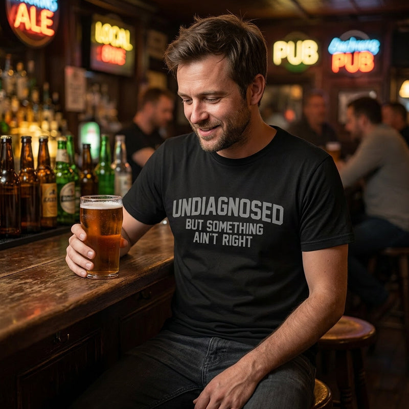 Funny Undiagnosed Slogan Printed T-Shirt