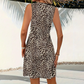 Vestido Corto con Cuello en V de Leopardo para Mujer – Estampado Atrevido, Favorecedor, Multiocasión
