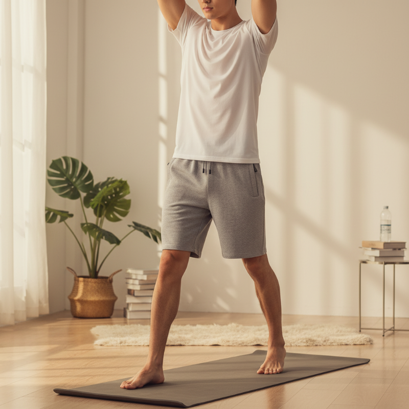 Shorts Deportivos Casuales de Alta Elasticidad para Hombre