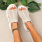 Sandalias de Plataforma de Punto Calado Casuales y Transpirables para Mujer