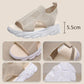 Sandalias de Plataforma de Punto Calado Casuales y Transpirables para Mujer
