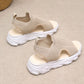 Sandalias de Plataforma de Punto Calado Casuales y Transpirables para Mujer