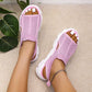 Sandalias de Plataforma de Punto Calado Casuales y Transpirables para Mujer