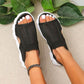 Sandalias de Plataforma de Punto Calado Casuales y Transpirables para Mujer