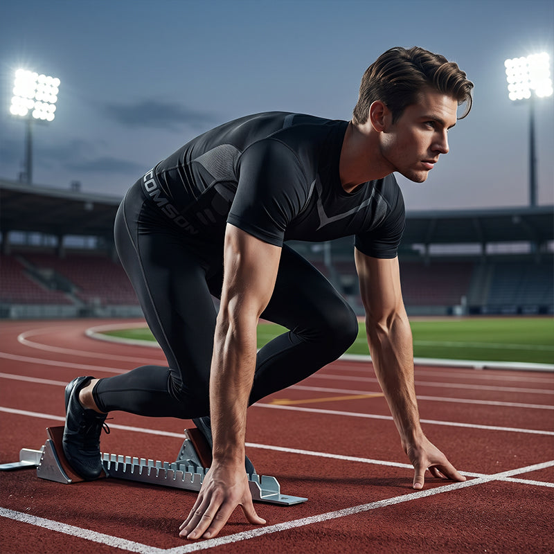 💪 LIMITED-TIME 50% OFF! 💥 Men's Quick-Dry Compression Shirt & Pants Set – 4-Way Stretch, Ice Silk Feel, Ergonomic Fit ✨