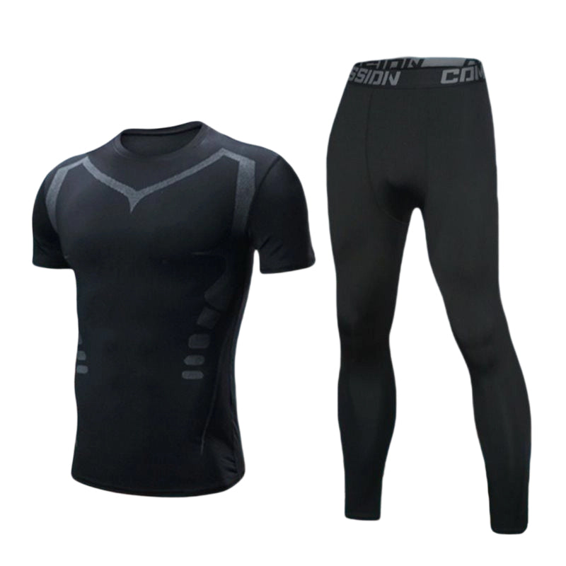 💪 LIMITED-TIME 50% OFF! 💥 Men's Quick-Dry Compression Shirt & Pants Set – 4-Way Stretch, Ice Silk Feel, Ergonomic Fit ✨