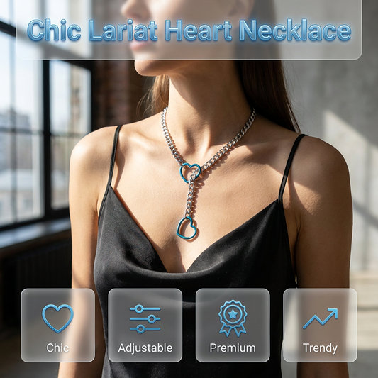 💎 ¡50% OFF AHORA! ⏰ Collar Lariat Moderno con Colgante de Corazón – Diseño minimalista y cadena ajustable – Perfecto para regalar o para la elegancia diaria – elegante y significativo ❤️