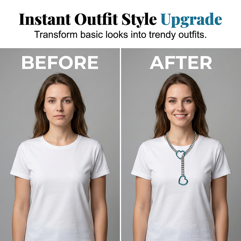 💎 60% OFF NOW! ⏰ Modern Lariat Heart Pendant Necklace – Minimalist design & adjustable chain – Perfect for gifting or daily elegance – sleek and meaningful ❤️