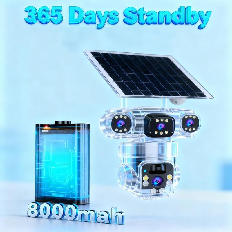 Solarbetriebene Mehrwinkel-Überwachungskamera