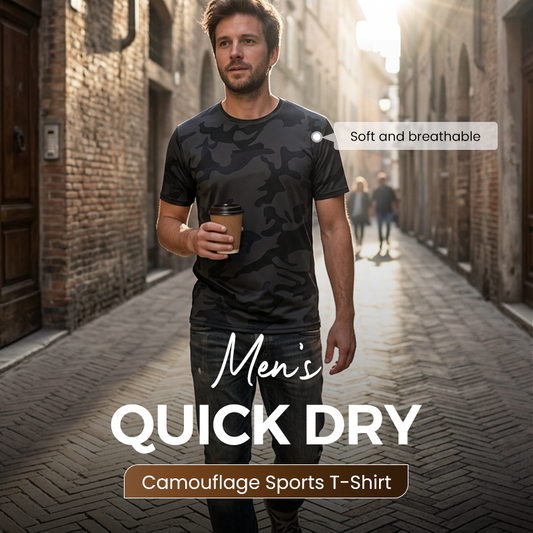 💪 ¡OFERTA LIMITADA 50% OFF! 💥 Camiseta Deportiva de Camuflaje de Secado Rápido para Hombre – Absorción de Humedad, Transpirable, Corte Activo ✨