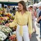 Top Elegante con Cuello en V y Cintura Anudada para Mujer