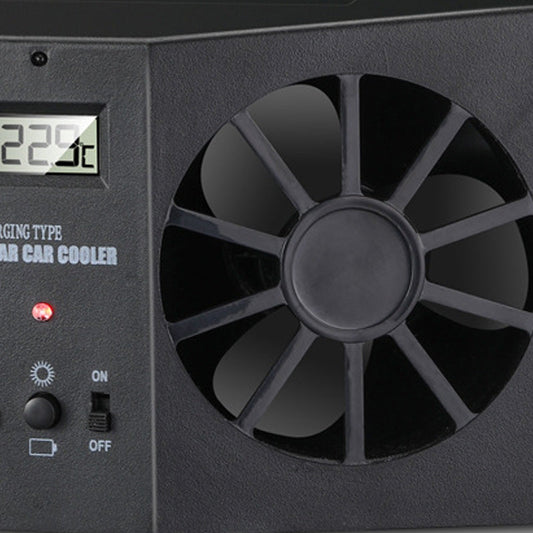 Ventilador Solar para Ventanilla de Coche con Batería Recargable