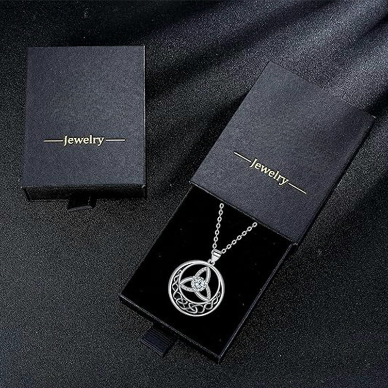 ✨ 50% OFF NOW! 💍 Vintage Celtic Knot Necklace – 925 Silver & Sparkling CZ – Timeless Symbol of Love 🎁