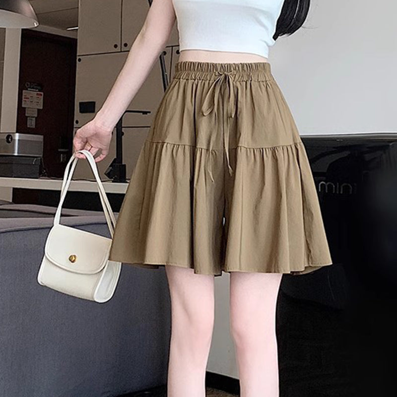 👗 ¡50% DE DESCUENTO AHORA! 🌸 Falda Pantalón de Pierna Ancha con Volantes y Cintura Alta – Ajuste Regulable y Silueta en A Favorecedora 🎀