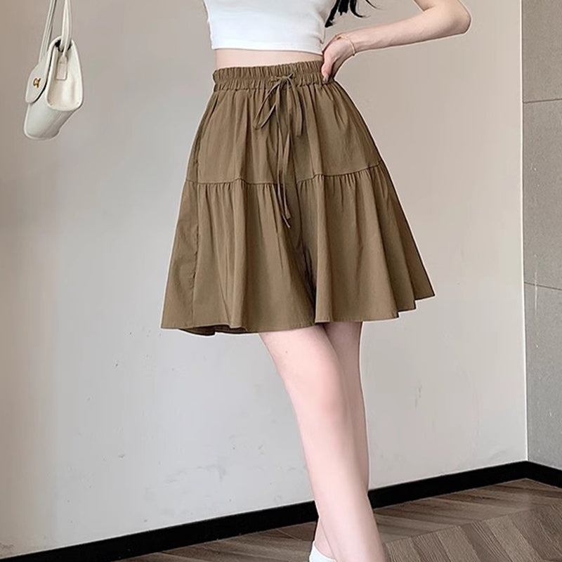 👗 ¡50% DE DESCUENTO AHORA! 🌸 Falda Pantalón de Pierna Ancha con Volantes y Cintura Alta – Ajuste Regulable y Silueta en A Favorecedora 🎀
