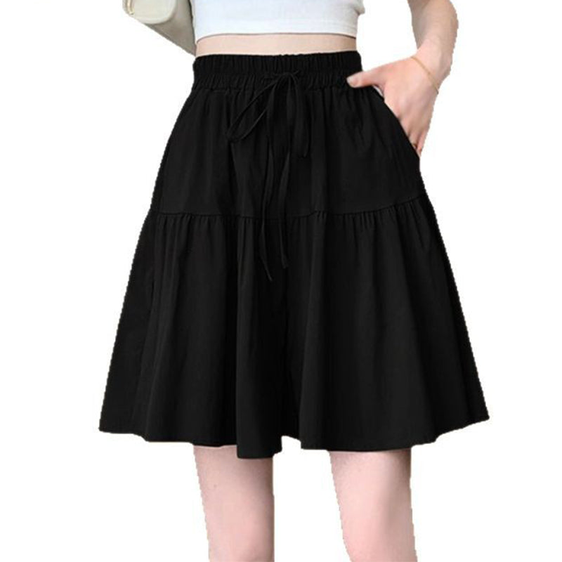 👗 ¡50% DE DESCUENTO AHORA! 🌸 Falda Pantalón de Pierna Ancha con Volantes y Cintura Alta – Ajuste Regulable y Silueta en A Favorecedora 🎀