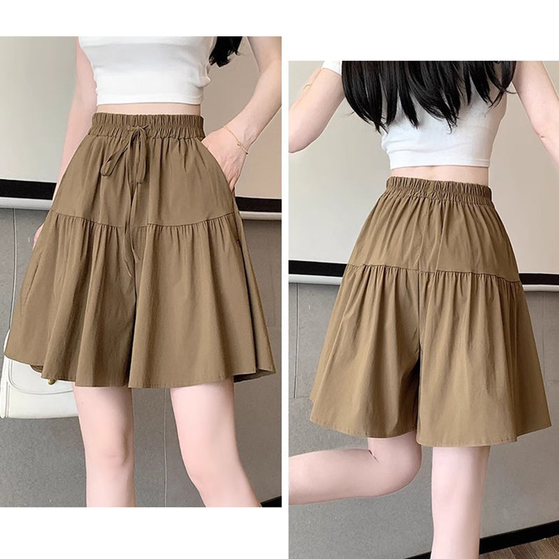 👗 ¡50% DE DESCUENTO AHORA! 🌸 Falda Pantalón de Pierna Ancha con Volantes y Cintura Alta – Ajuste Regulable y Silueta en A Favorecedora 🎀