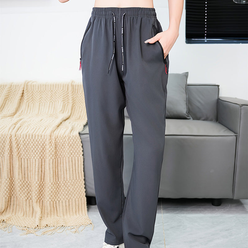 👖 LIMITED-TIME 50% OFF! 💥 Women's Lightweight High Waist Athletic Pants – Zipper Pockets, Straight Leg, Breathable ✨