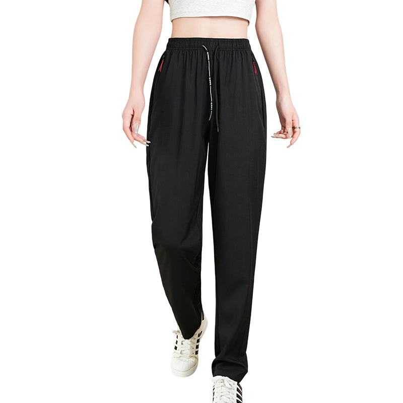 👖 LIMITED-TIME 50% OFF! 💥 Women's Lightweight High Waist Athletic Pants – Zipper Pockets, Straight Leg, Breathable ✨