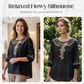 👚 ¡50% DE DESCUENTO POR TIEMPO LIMITADO! 💥 Blusa Bordada de Mezcla Algodón-Lino para Mujer – Recortes Florales, Cuello Redondo, Corte Relajado ✨