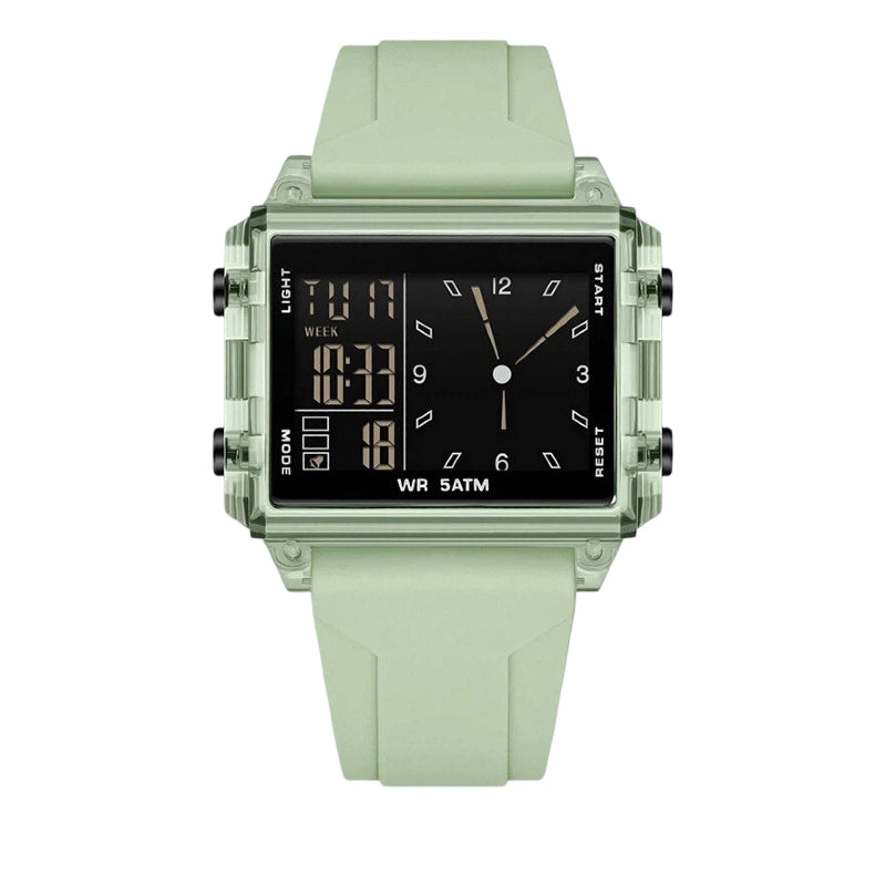 ⌚ ¡50% DE DESCUENTO POR TIEMPO LIMITADO! 💥 Reloj Digital Transparente Impermeable – 50M, Pantalla Luminosa, Hora Híbrida ✨