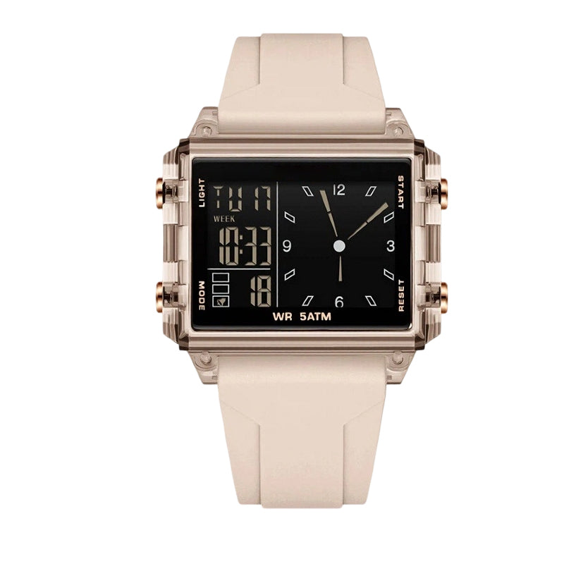 ⌚ ¡50% DE DESCUENTO POR TIEMPO LIMITADO! 💥 Reloj Digital Transparente Impermeable – 50M, Pantalla Luminosa, Hora Híbrida ✨
