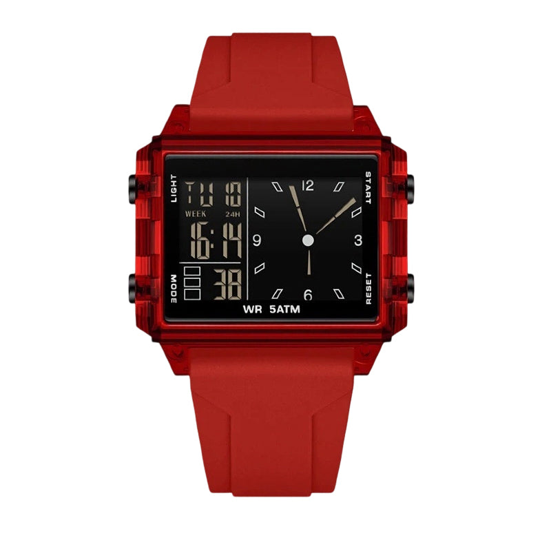 ⌚ ¡50% DE DESCUENTO POR TIEMPO LIMITADO! 💥 Reloj Digital Transparente Impermeable – 50M, Pantalla Luminosa, Hora Híbrida ✨