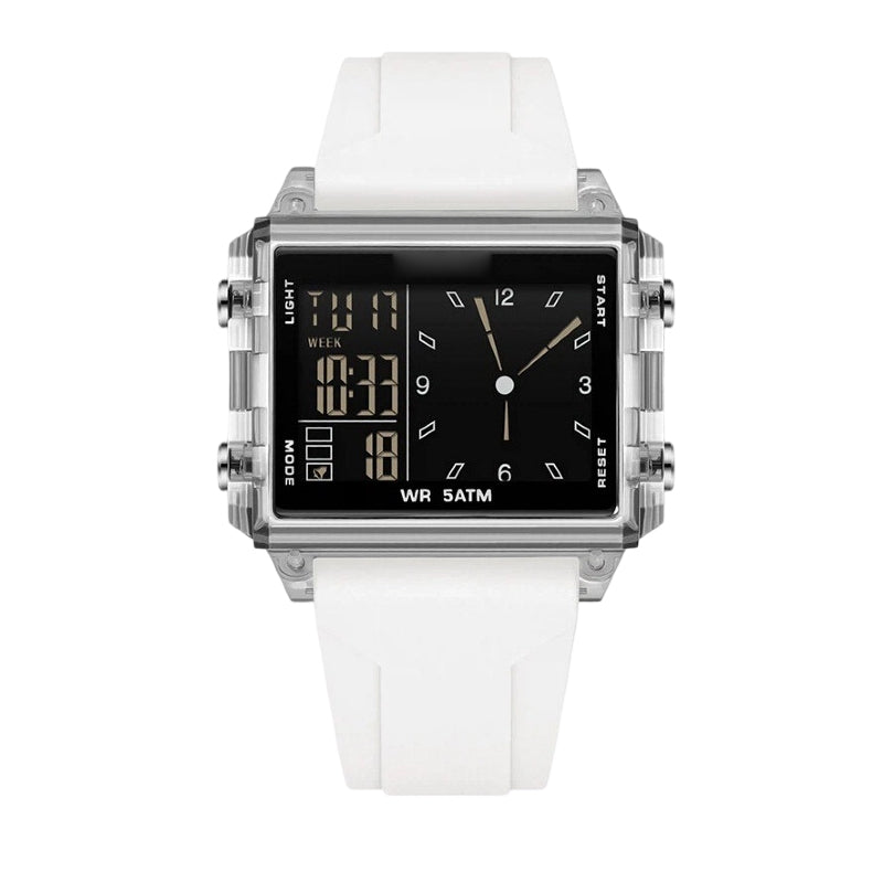 ⌚ ¡50% DE DESCUENTO POR TIEMPO LIMITADO! 💥 Reloj Digital Transparente Impermeable – 50M, Pantalla Luminosa, Hora Híbrida ✨