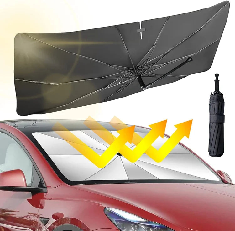 🌂¡50% OFF! ☀️ Parasol Plegable para Parabrisas de Coche – Bloquea UV, se Plegable en Segundos y Protege el Tablero 🚗