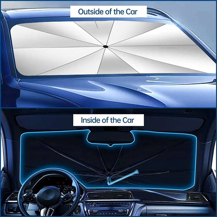 🌂¡50% OFF! ☀️ Parasol Plegable para Parabrisas de Coche – Bloquea UV, se Plegable en Segundos y Protege el Tablero 🚗